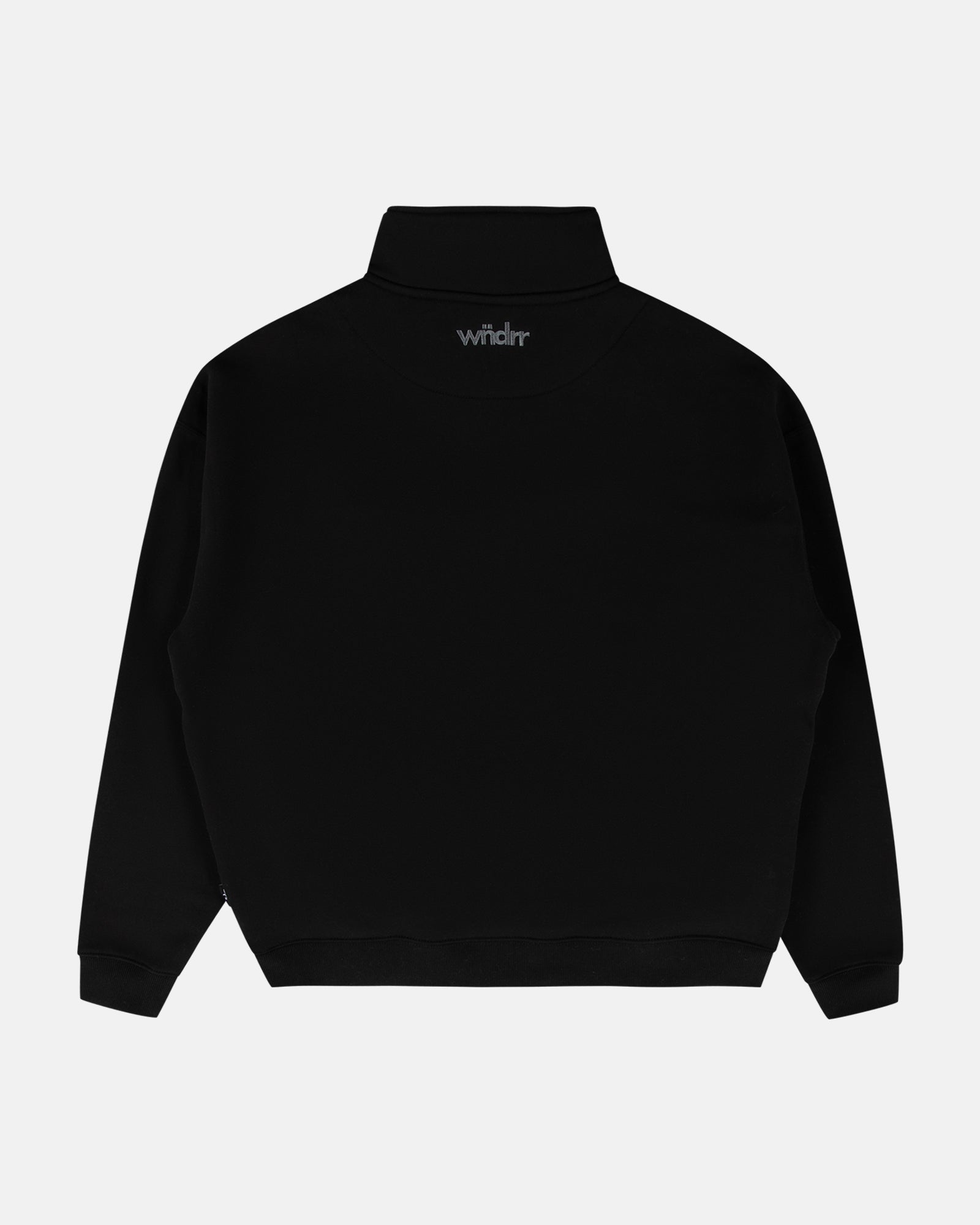 ACCENT PANEL 1/4 ZIP SWEAT - BLACK/GREY