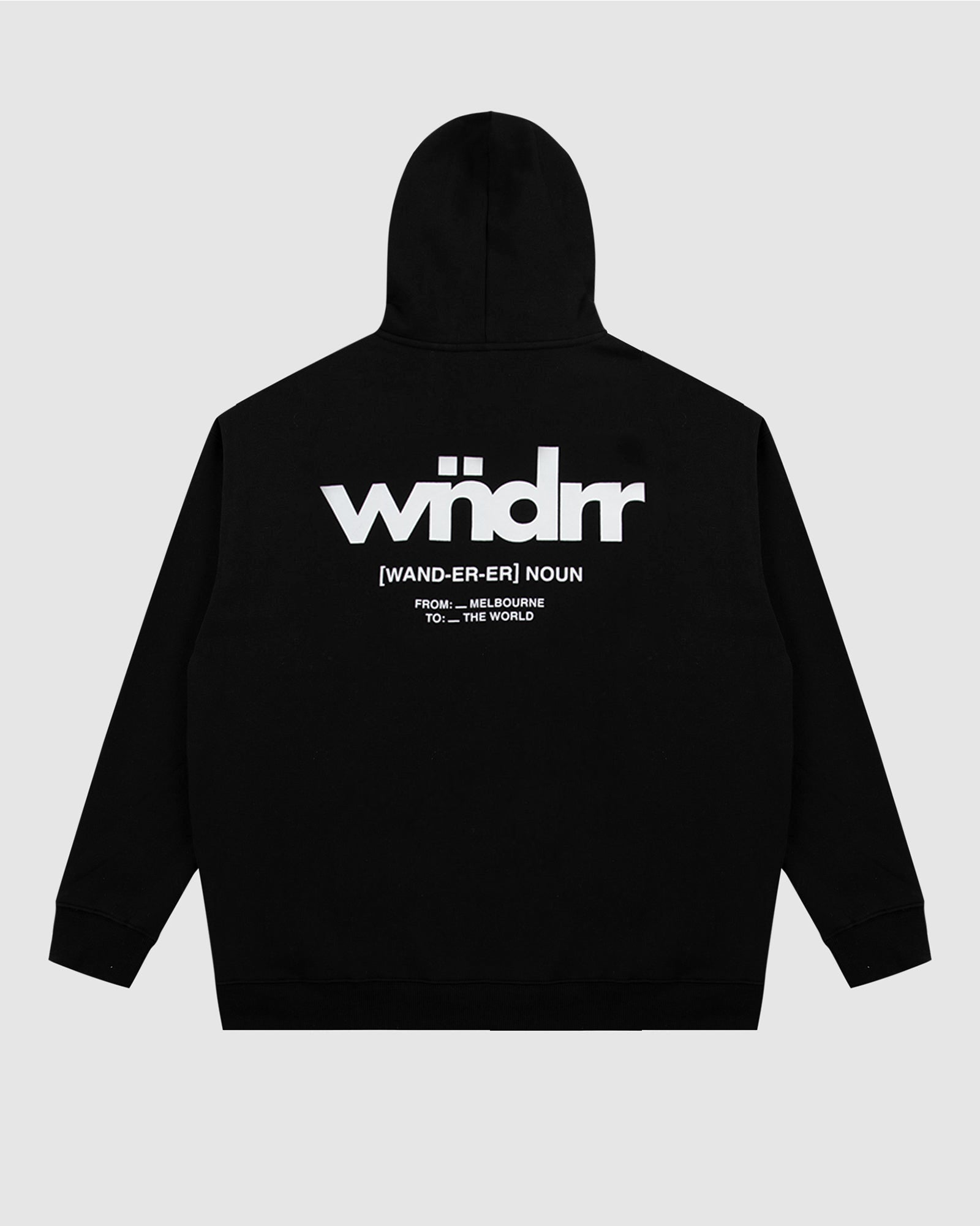THE WORLD HOOD SWEAT - BLACK