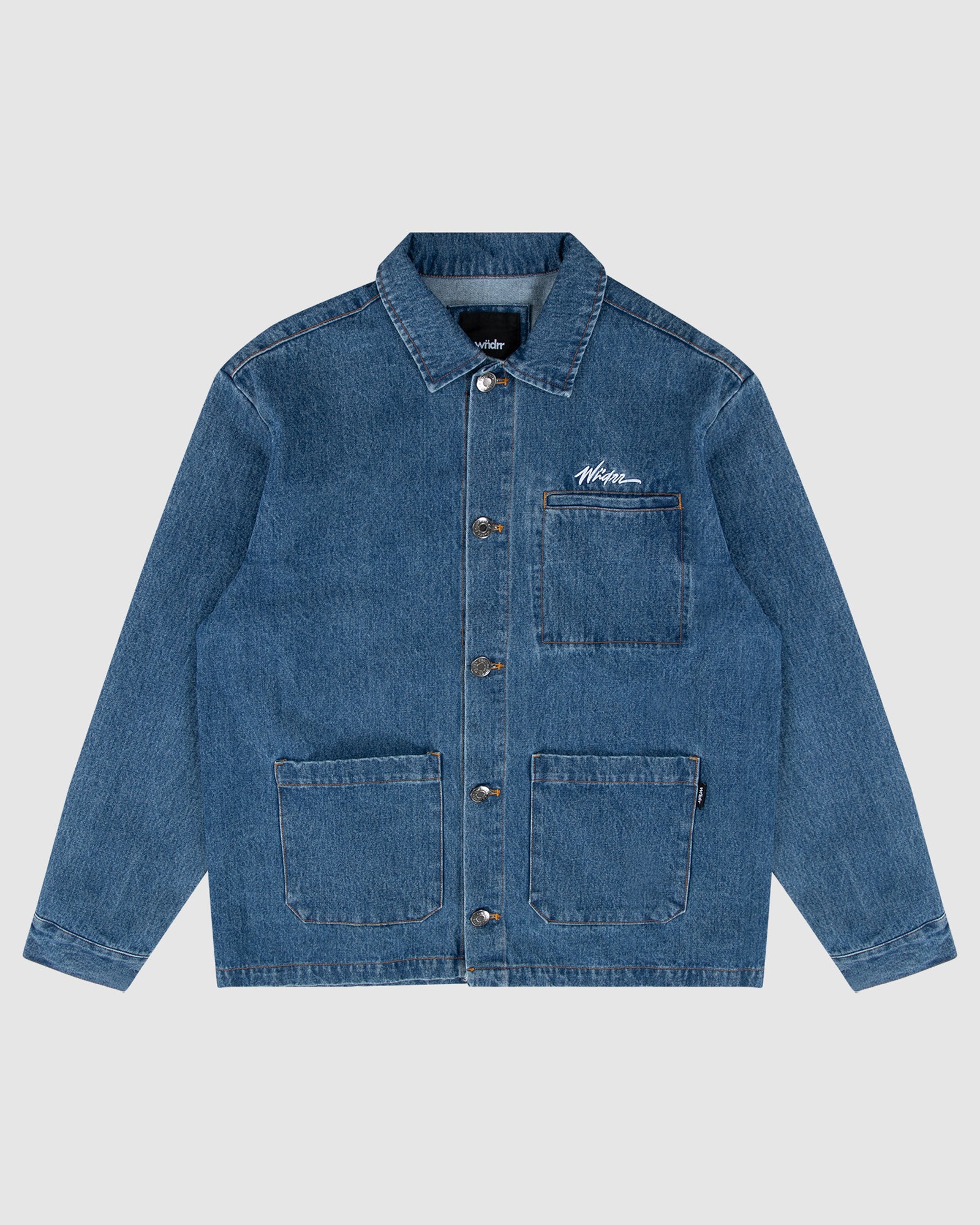 SCRIPT DENIM OVERSHIRT - BLUE