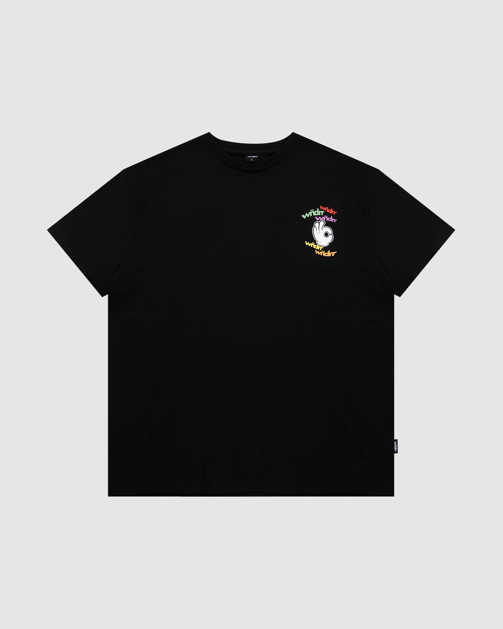 RIBBON BOX FIT TEE - BLACK