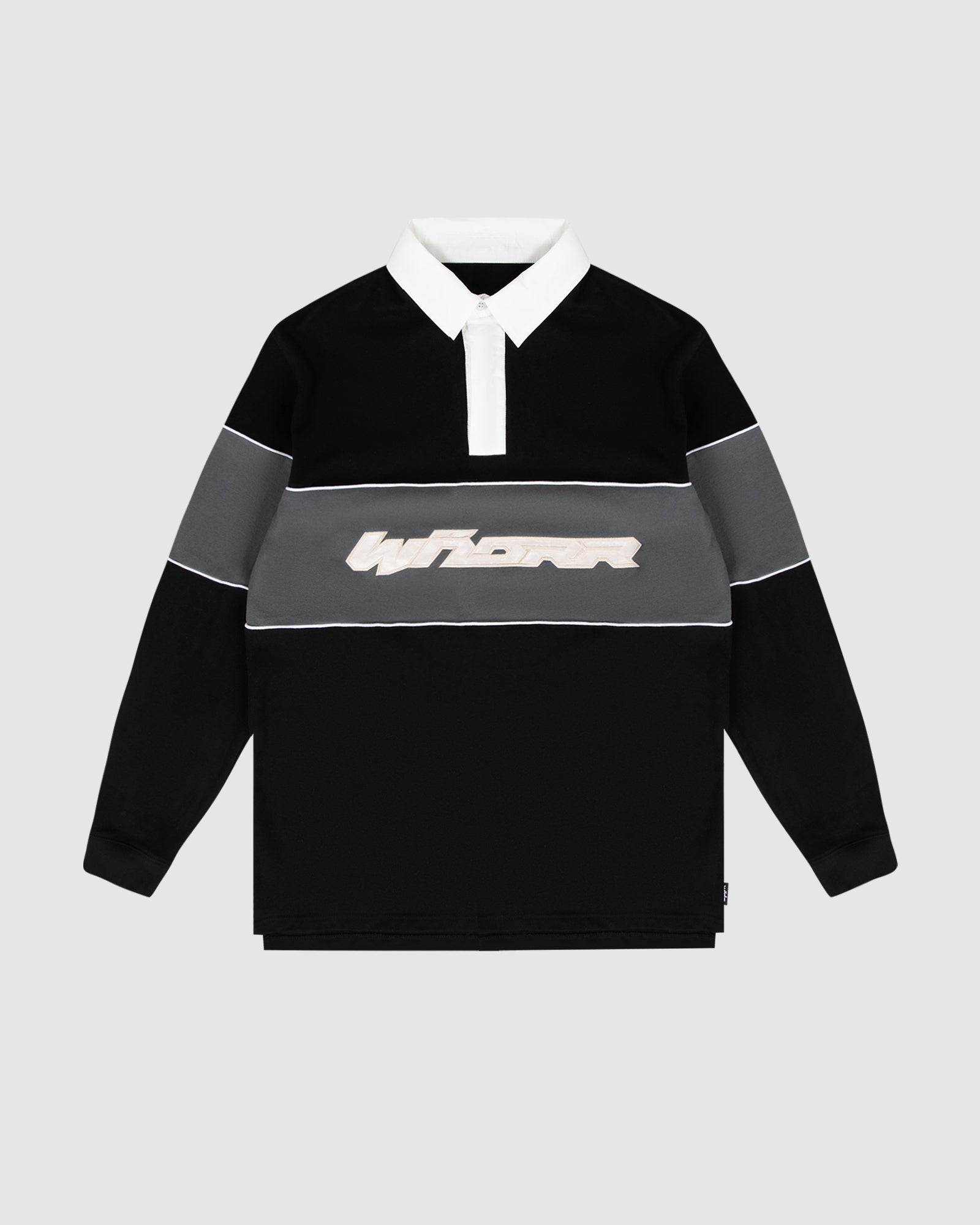 ROTHMAN PANEL RUGBY TOP - BLACK/GREY