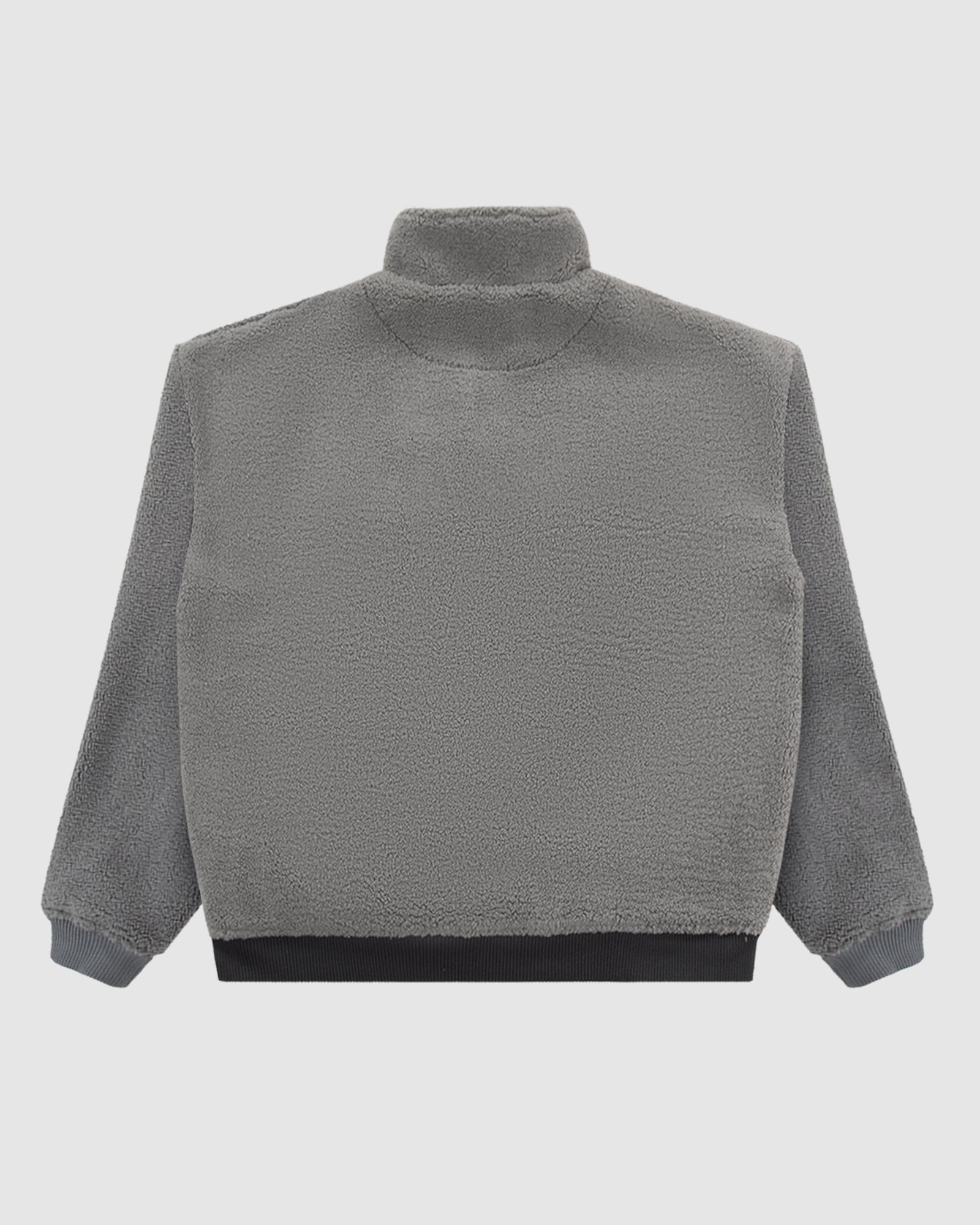 STARTER 1/4 ZIP POLAR FLEECE SWEAT - GREY/BLACK