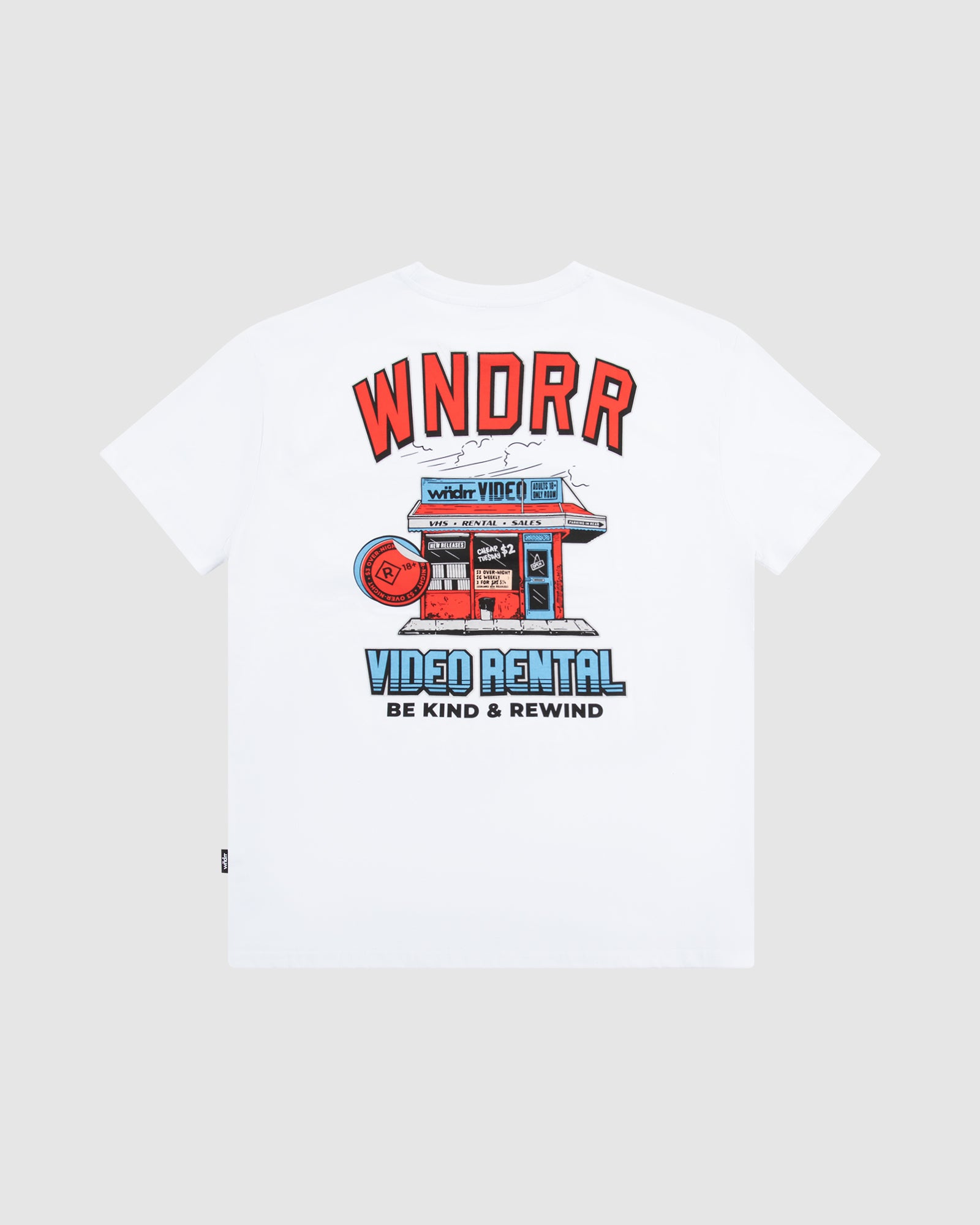 VIDEO RENTAL BOX FIT TEE - WHITE