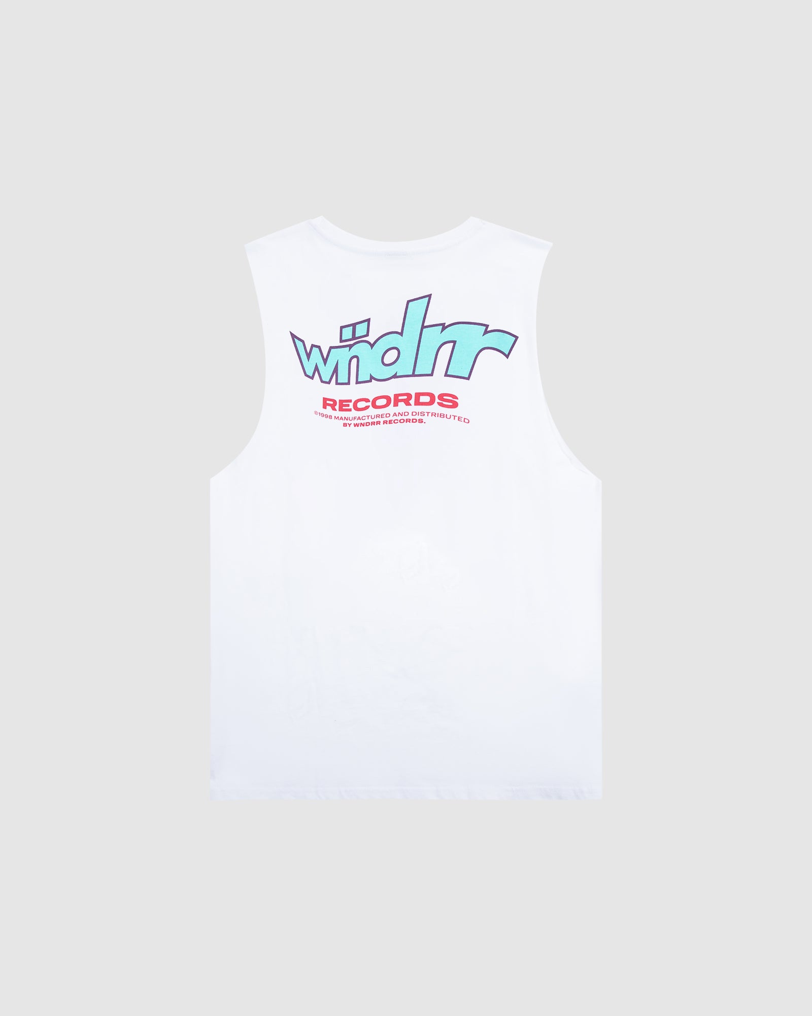 WARPED MUSCLE TOP - WHITE