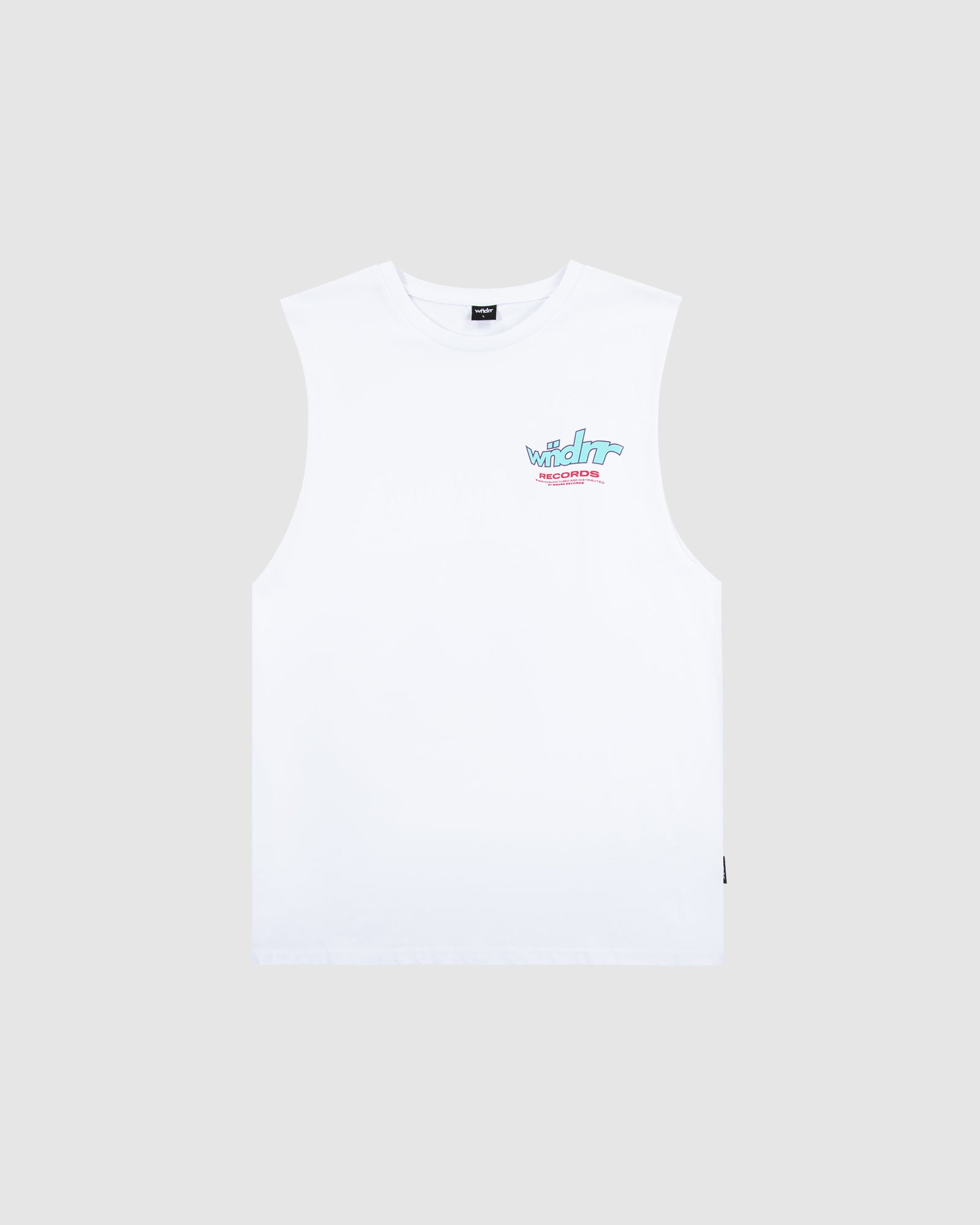 WARPED MUSCLE TOP - WHITE