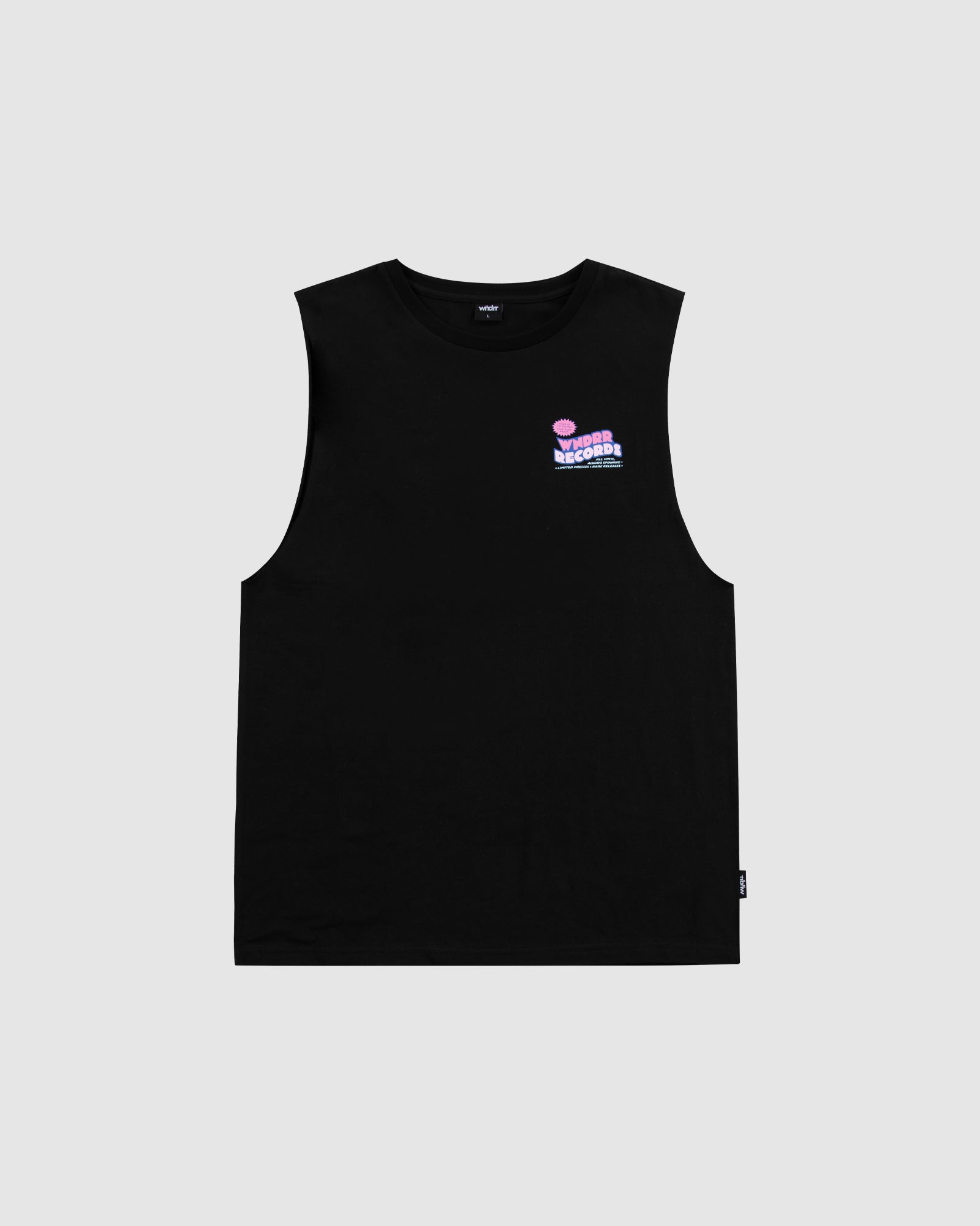 ALL VINYL MUSCLE TOP - BLACK