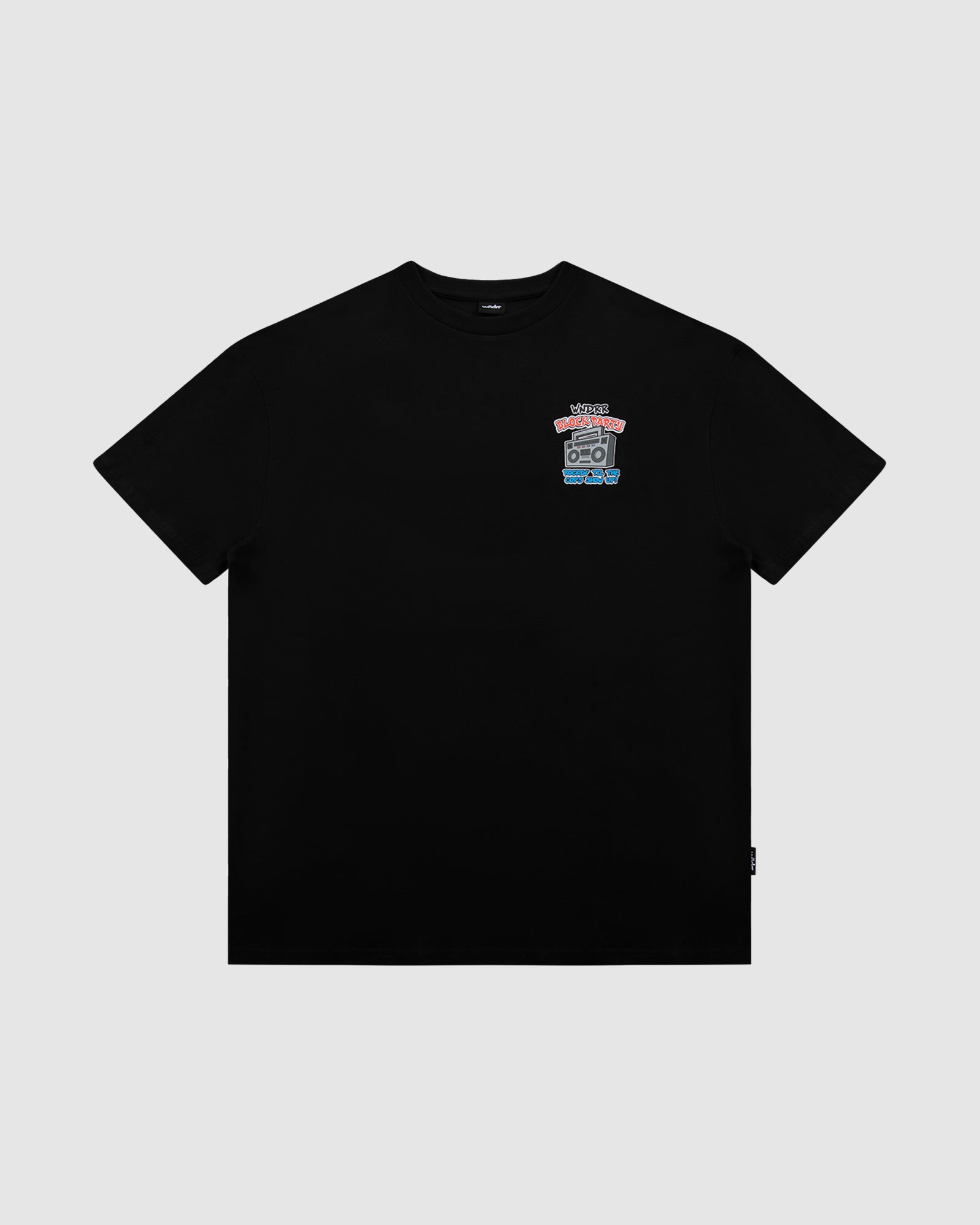 BLOCK PARTY BOX FIT TEE - BLACK