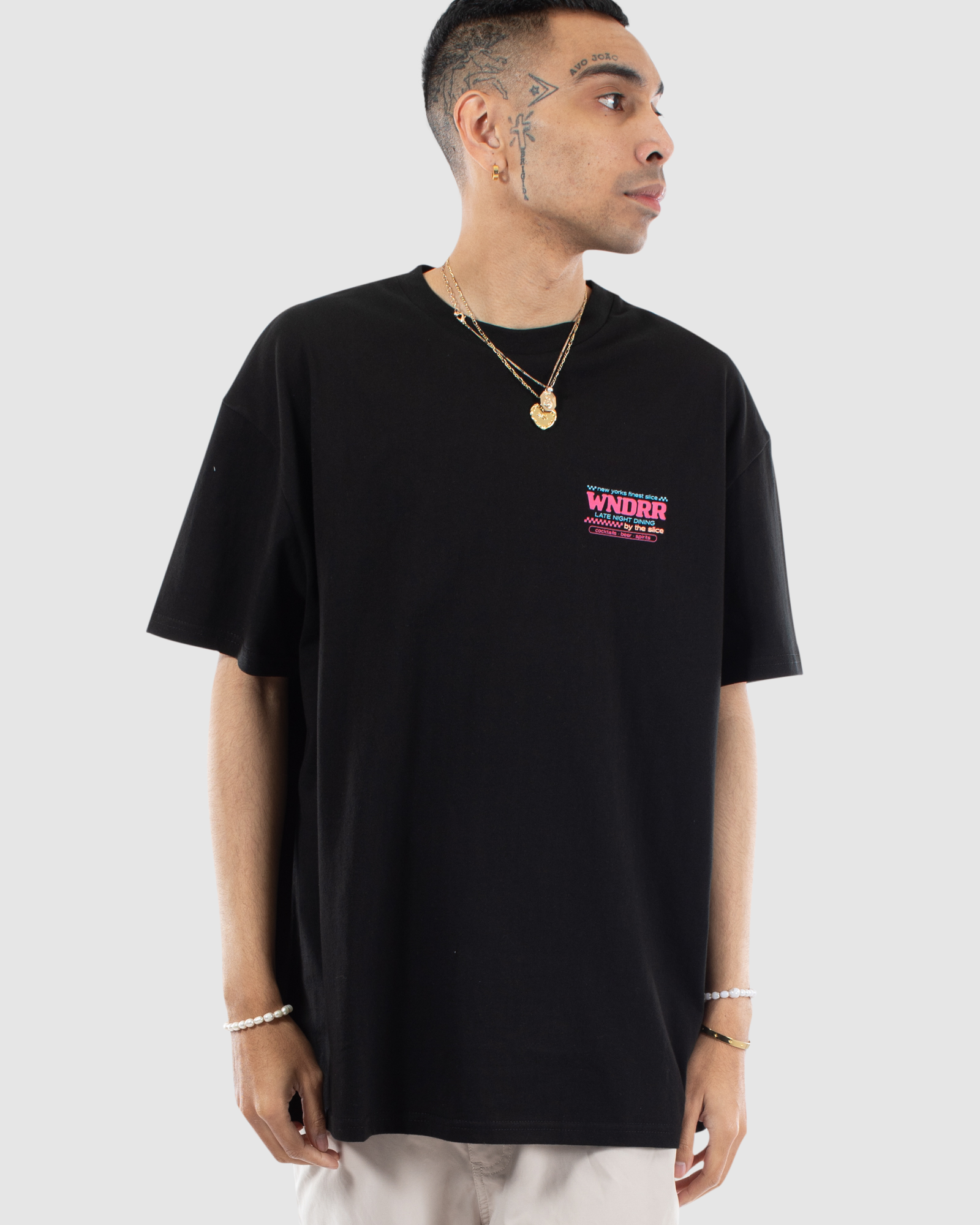 FINEST SLICE BOX FIT TEE - BLACK