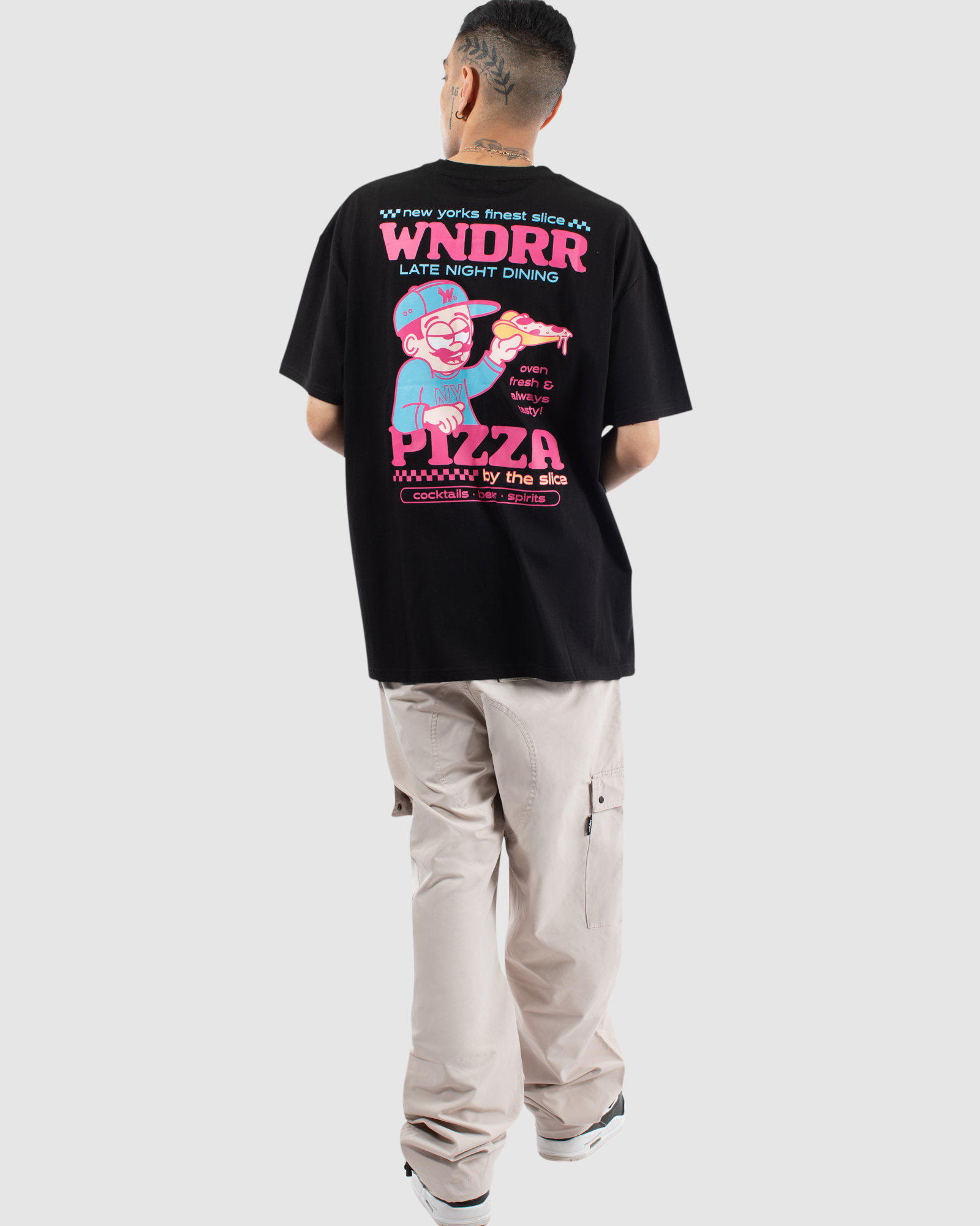 FINEST SLICE BOX FIT TEE - BLACK