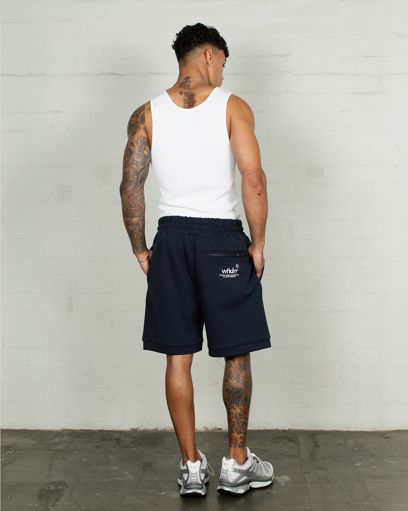 OFFCUT TECH TRACKSHORT - NAVY