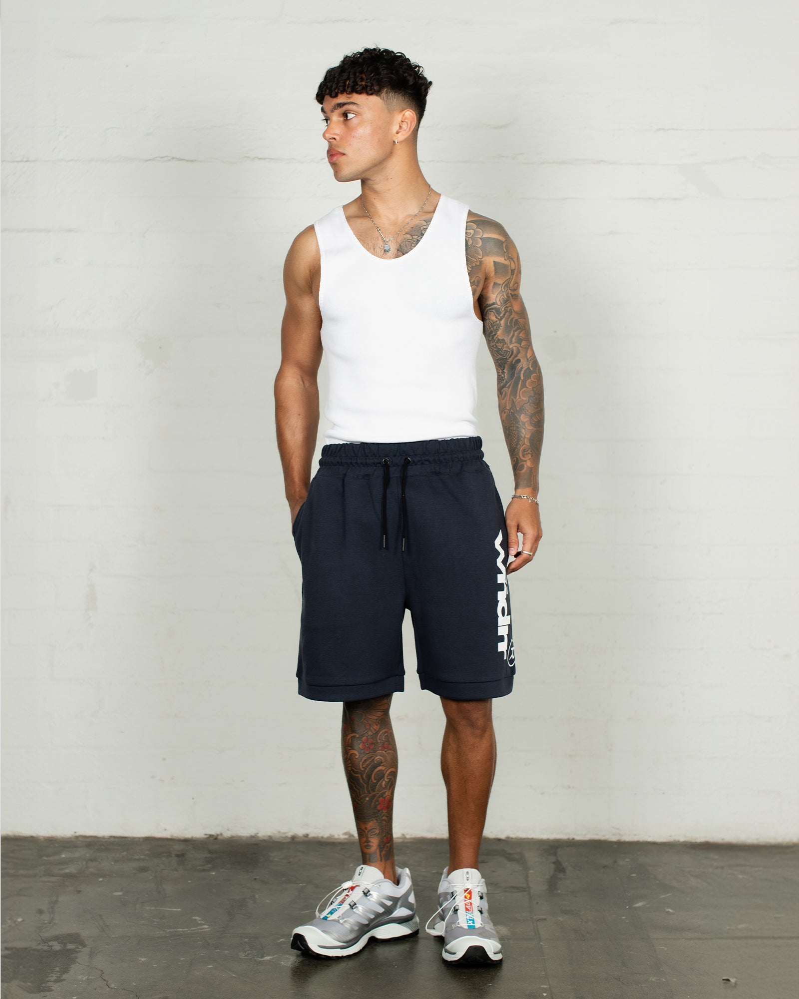 OFFCUT TECH TRACKSHORT - NAVY