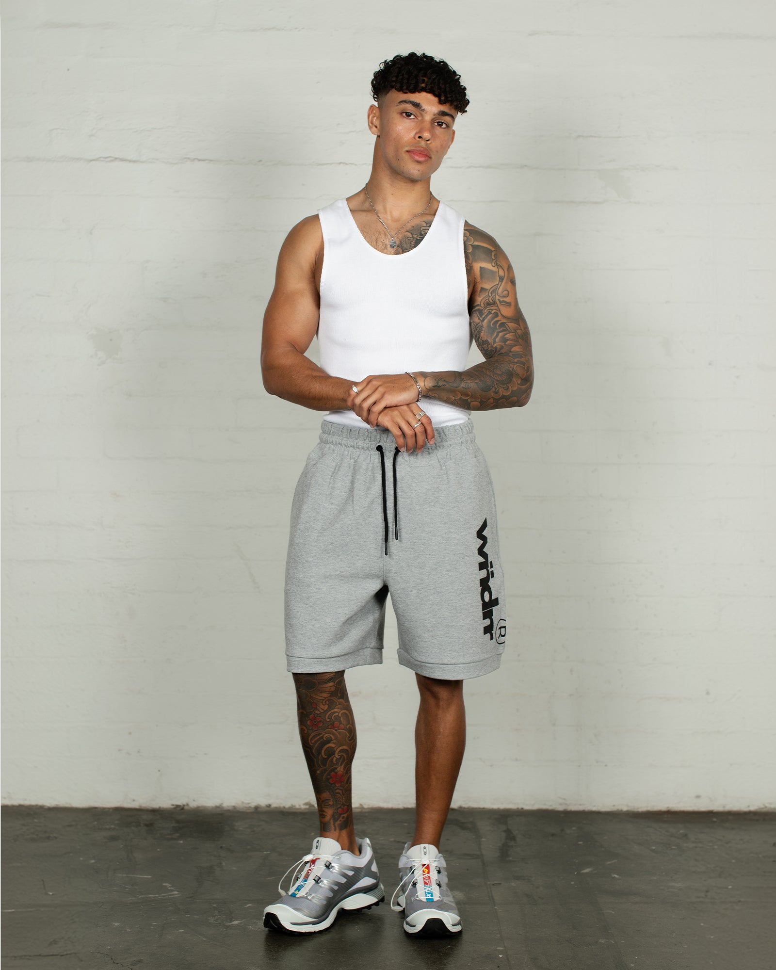 OFFCUT TECH TRACKSHORT - GREY MARLE