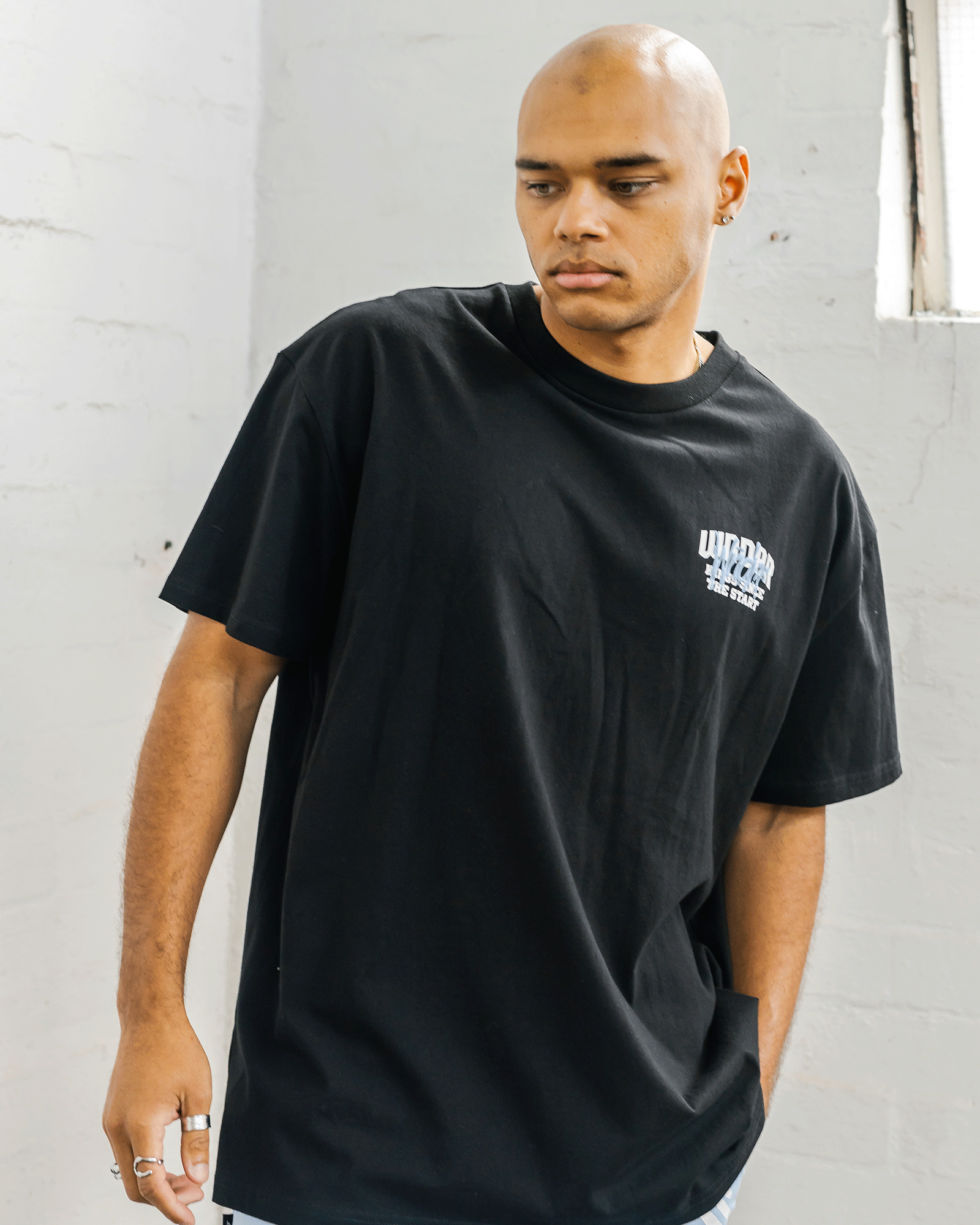 TOP TIER BOX FIT TEE - BLACK