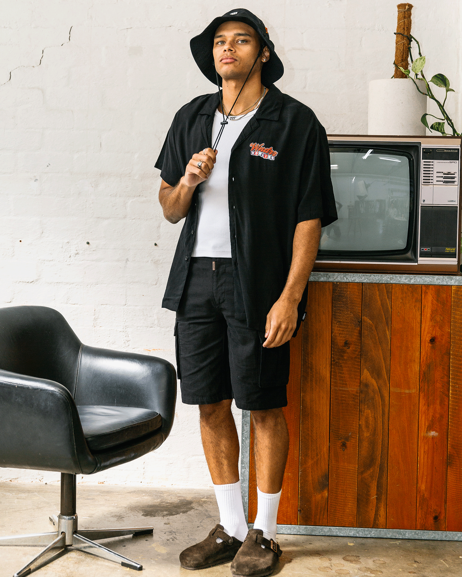 BOWLING S/S SHIRT - BLACK