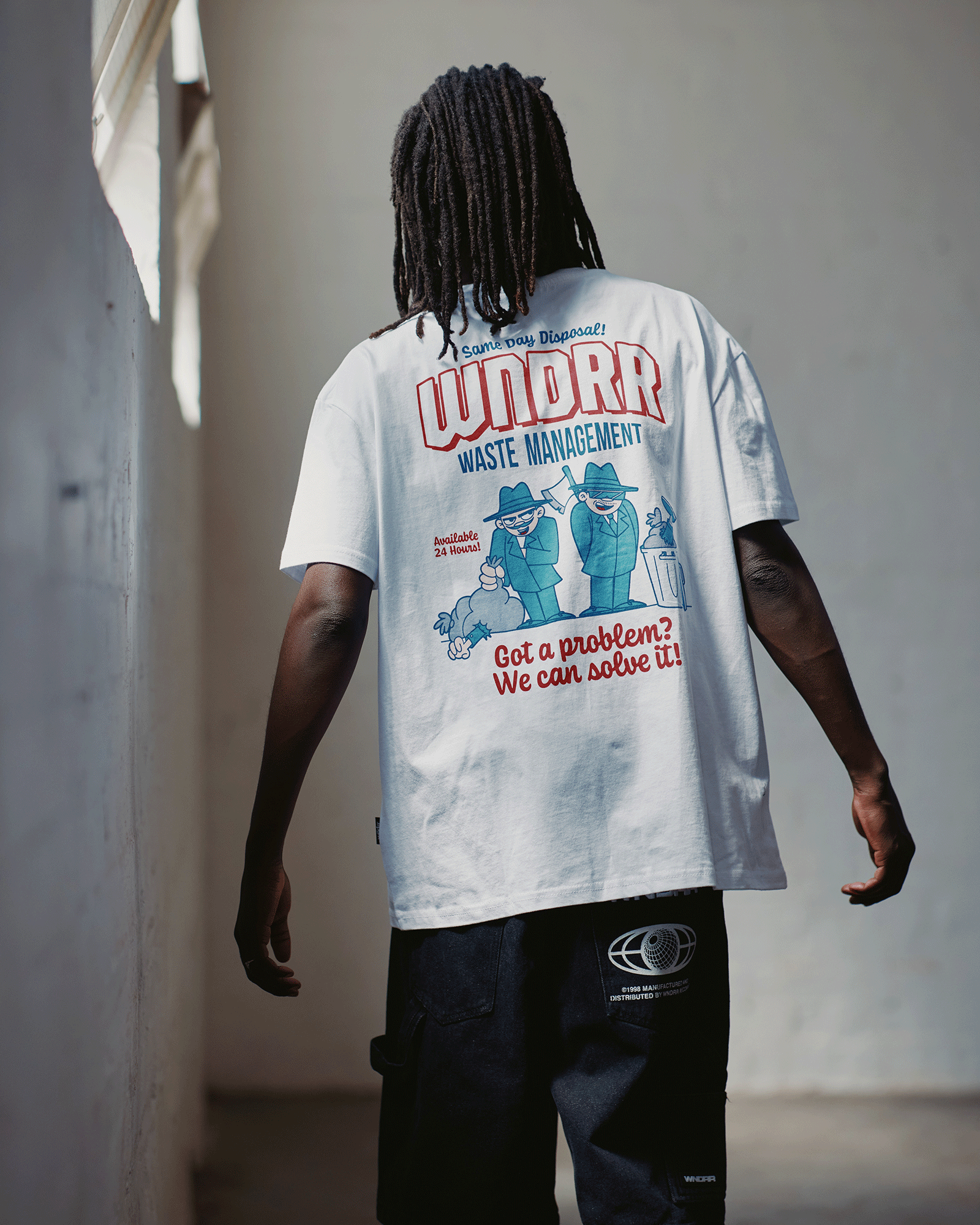 WASTE MANAGEMENT BOX FIT TEE - WHITE