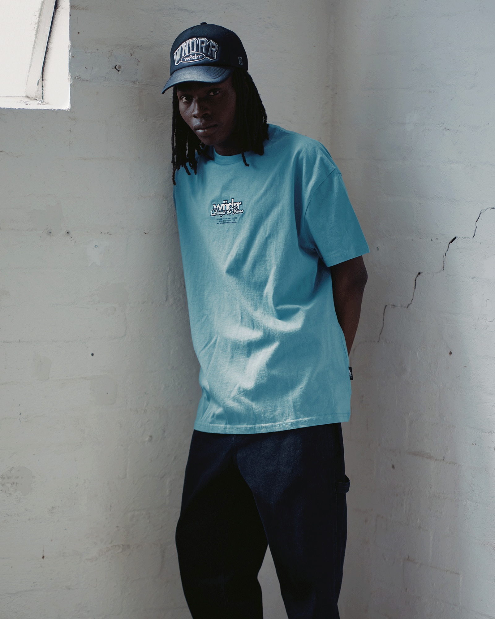 DISTURB BOX FIT TEE - DUSK BLUE