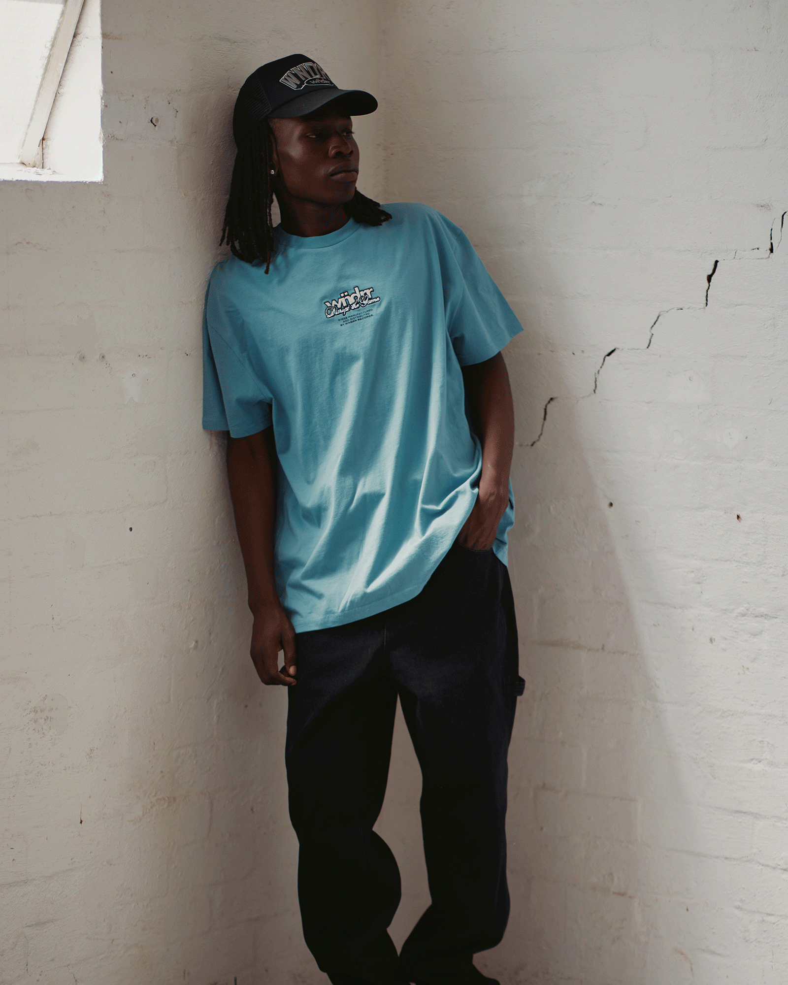 DISTURB BOX FIT TEE - DUSK BLUE