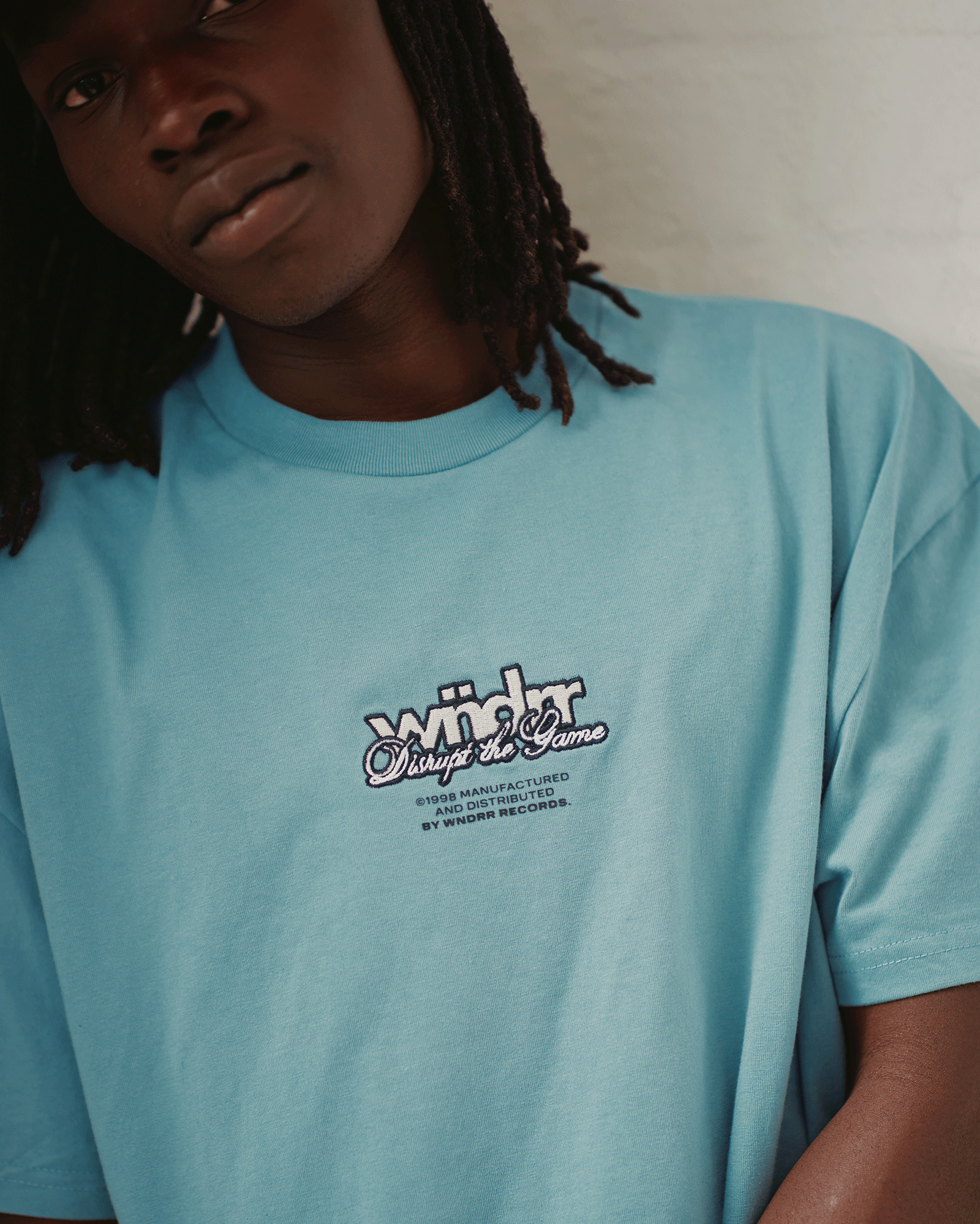 DISTURB BOX FIT TEE - DUSK BLUE