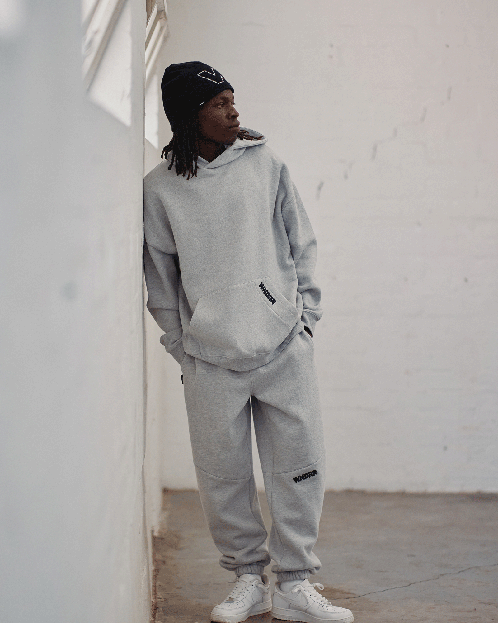 HALO HOOD SWEAT - GREY MARLE