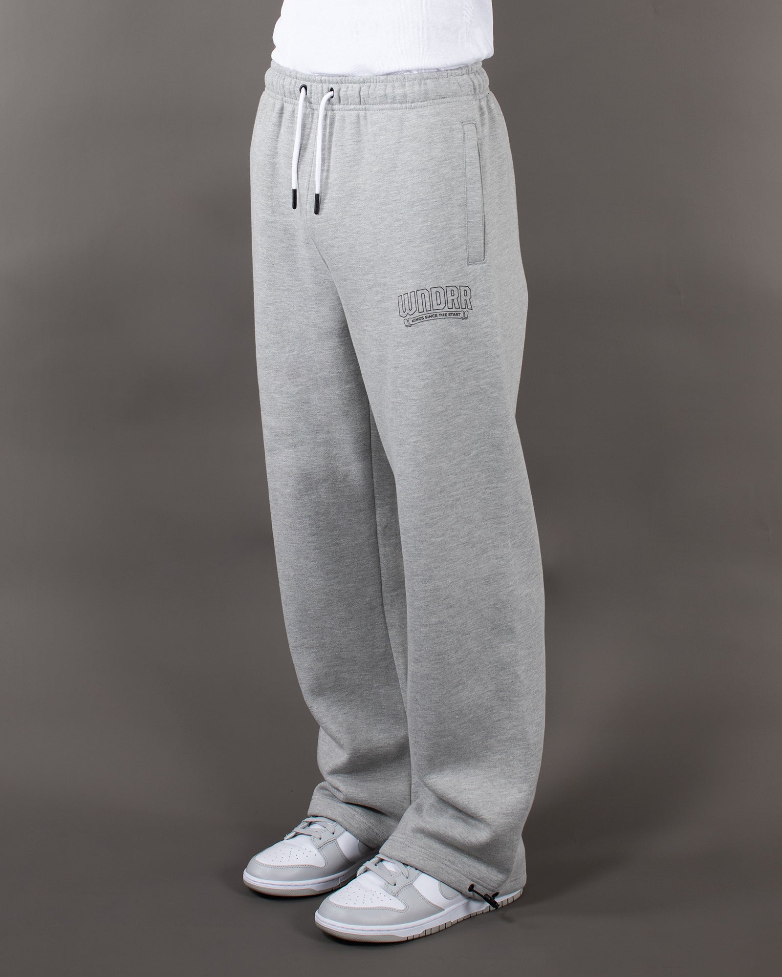 BANNER STRAIGHT TRACKPANT - GREY MARLE