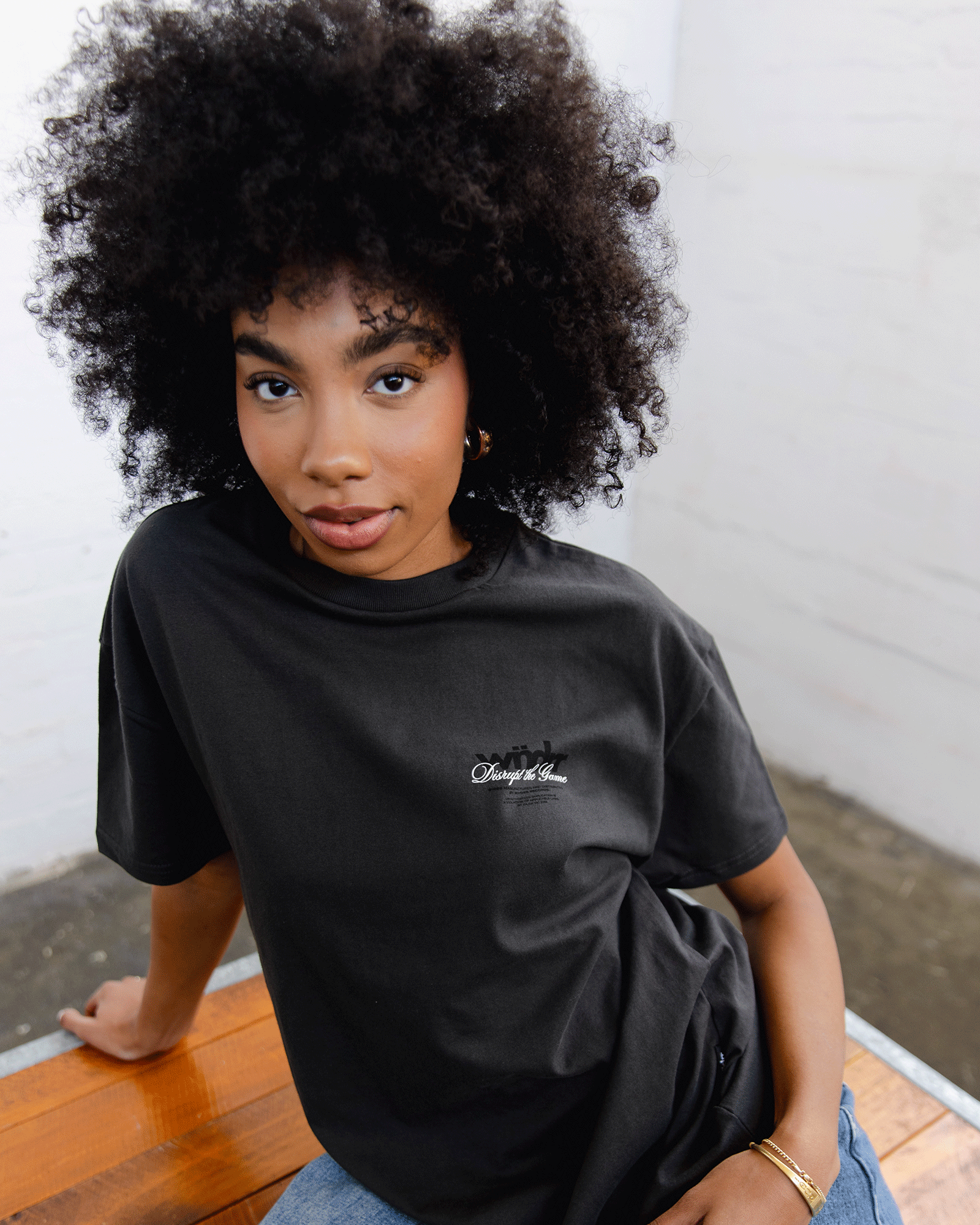 DISRUPT BOX FIT TEE - FADED BLACK