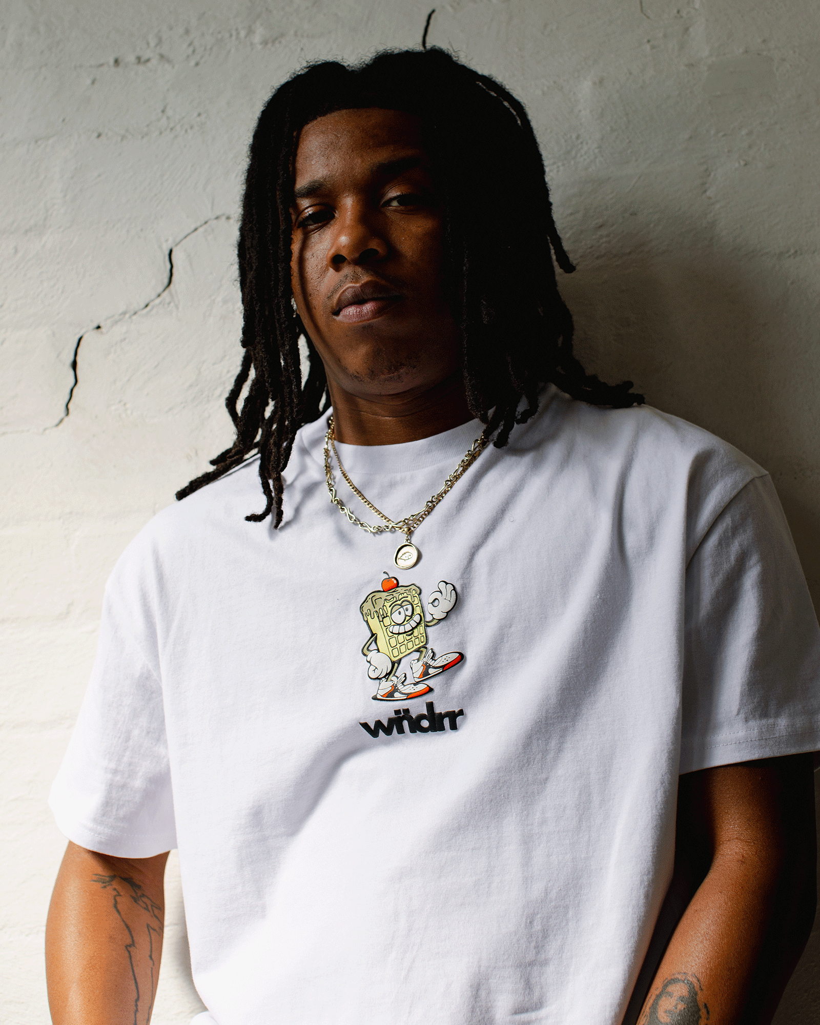 WAFFLE HOUSE BOX FIT TEE - WHITE